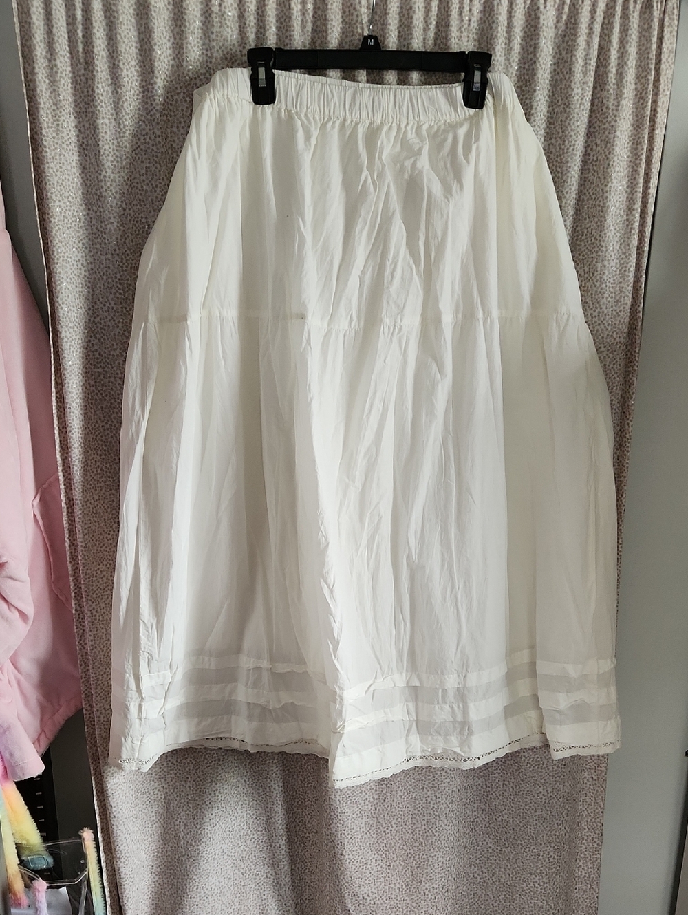 Old Navy Women's White Maxi Skirt With Lace Cotton